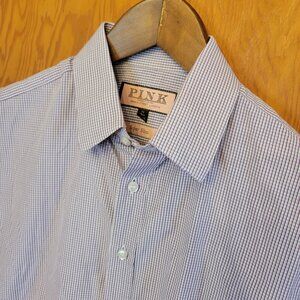 Thomas Pink Jermyn Street London Super Slim Dress Shirt 15/38 — French Cuffs